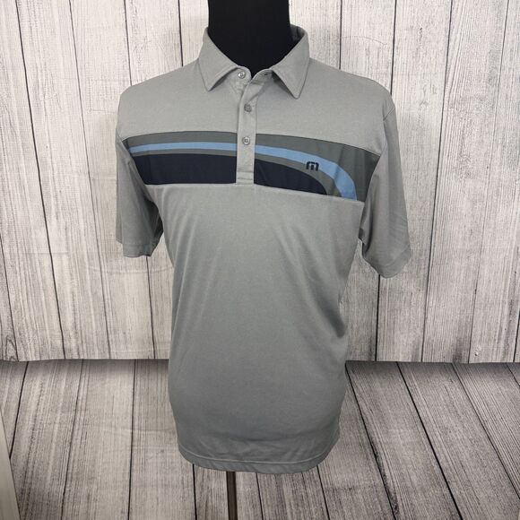 Travis Mathew Other - Travis Mathew Men's Large Gray Short Sleeve Polyester Polo Golf Shirt